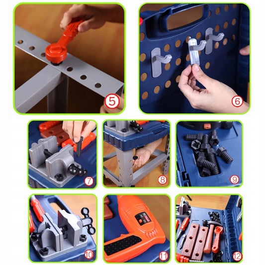 Atelier bricolaj, Accesorii, Plastic, Albastru/Rosu