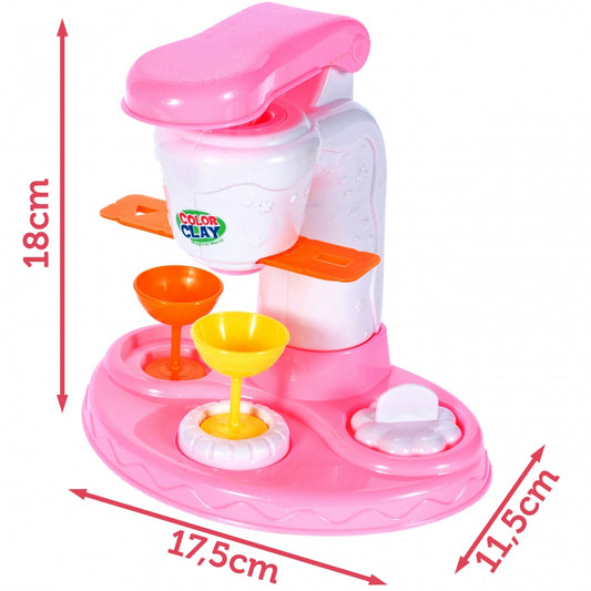 Set de creatie MalPlay, Masina de inghetata si prajituri cu 6 tuburi de plastelina non-toxic