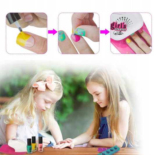 Kit de vopsit unghii pentru copii, 6 ani+, Multicolor