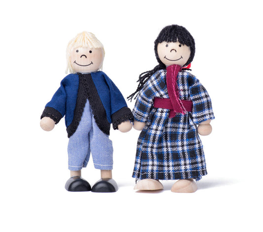 Casa de papusi din lemn cu mobilier si papusi, Woodyland