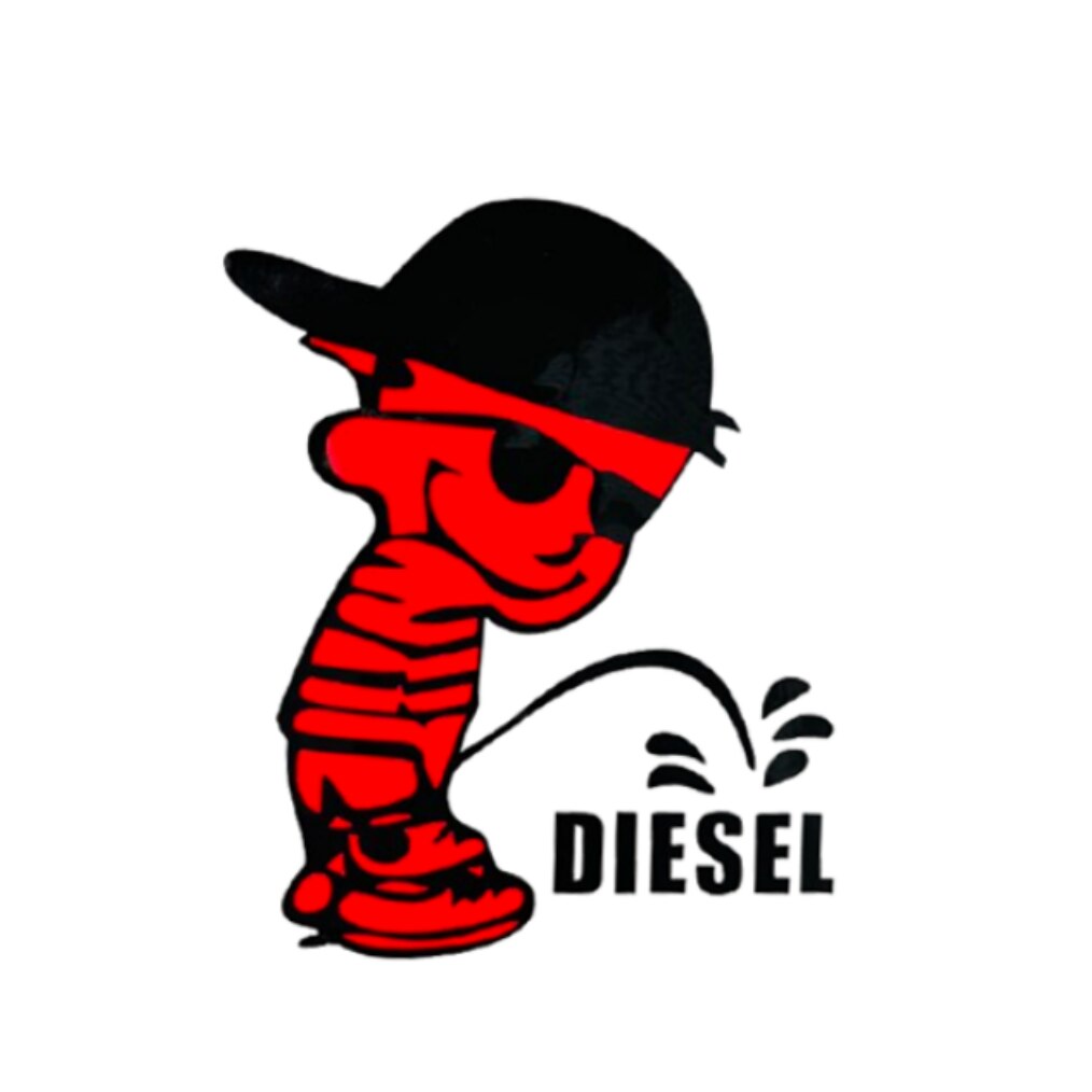 Abtibild Flourescent Haios Boy Diesel idealStore, Dimensiuni 13cm X 7cm, Culori Rosu