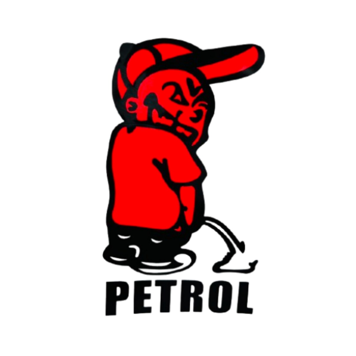 Abtibild Flourescent Haios Boy Petrol idealStore, Dimensiuni 13cm X 7cm, Culori Rosu