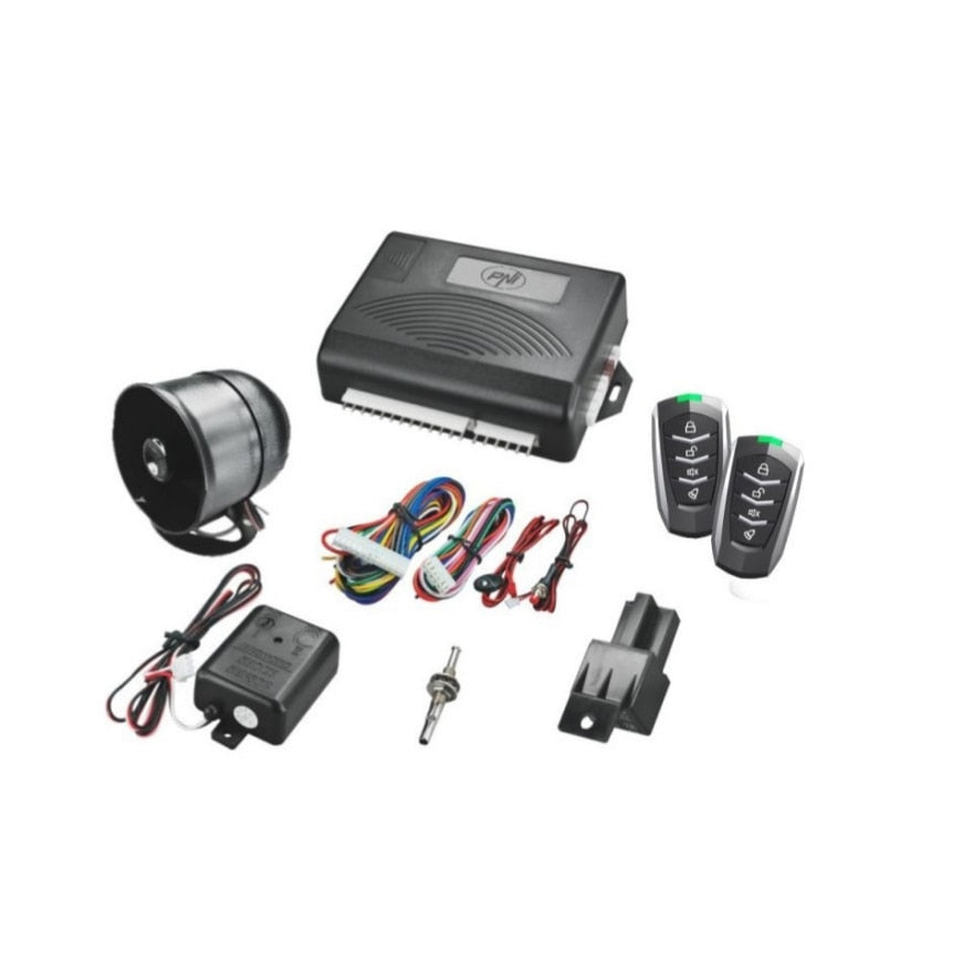 Alarma Auto idealSTORE cu 2 Telecomenzi, Sirena cu 6 tonuri, Armare-Dezarmare, Armare Silentioasa, Localizare Vehicul, Senzor de Soc, Vibratii, Temperatura de Operare -26C ~ +60