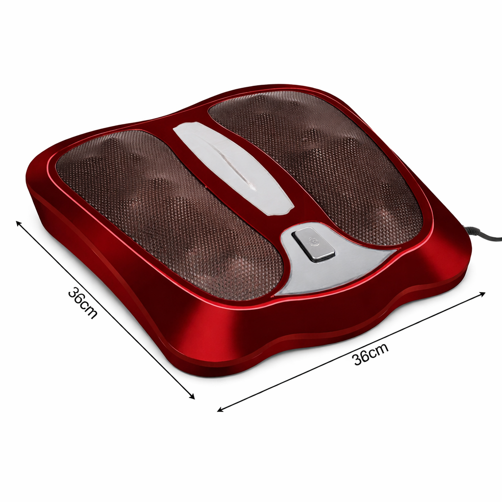 Aparat electric de masaj idealSTORE pentru picioare cu functie de incalzire, 18 Bile rotative, Terapie cu lumina infrarosu