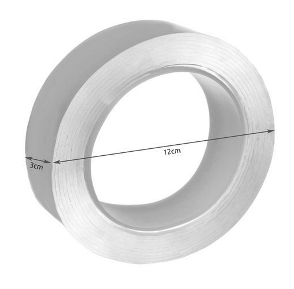 Banda Dublu Adeziva cu 2 Fete idealSTORE, Profesionala, Reutilizabila, Lungime 3m, Ultra Puternica, Rezistenta la Umiditate