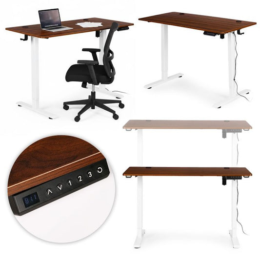 Birou electric reglabil pe inaltime office idealSTORE MordenOffice 120x60 cm memorie 3 pozitii