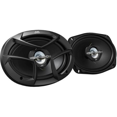 Difuzoare auto coaxiale pe 3 cai JVC CS-J6930 ; Diametru: 15 x 23 cm; Putere maxima: 400W; Putere nominala: 45W; Raspuns in frecventa 30 - 22.000 Hz