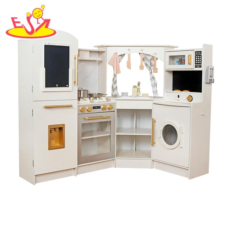 Bucatarie din Lemn Interactiva pentru Copii idealSTORE 108x99x80 cm cu Masina de Paine si Efecte Lumini Sunete