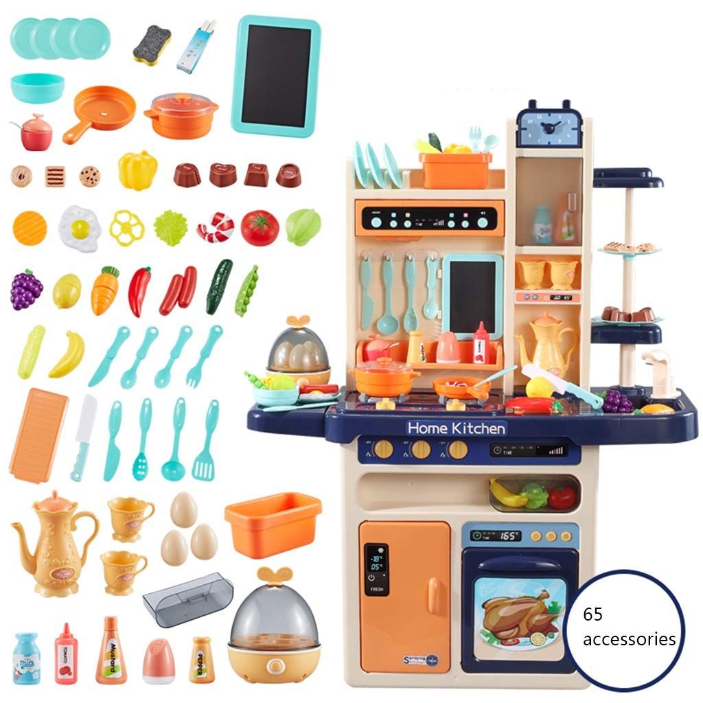 Bucatarie Mappy cu 65 accesorii, lumini si sunet, Bleumarin