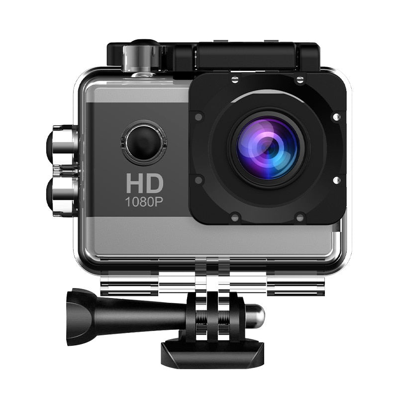 Camera de Actiune idealPRO-58, Rezolutie HD 1080P, Filmare Subacvatica, Stabilizare Anti-Shake, Conectivitate WiFi, cu Accesorii Incluse, Unghi larg de filmare 170, Ecran LCD, Ideala pentru Drumetii, Ciclism, Vlogging casual