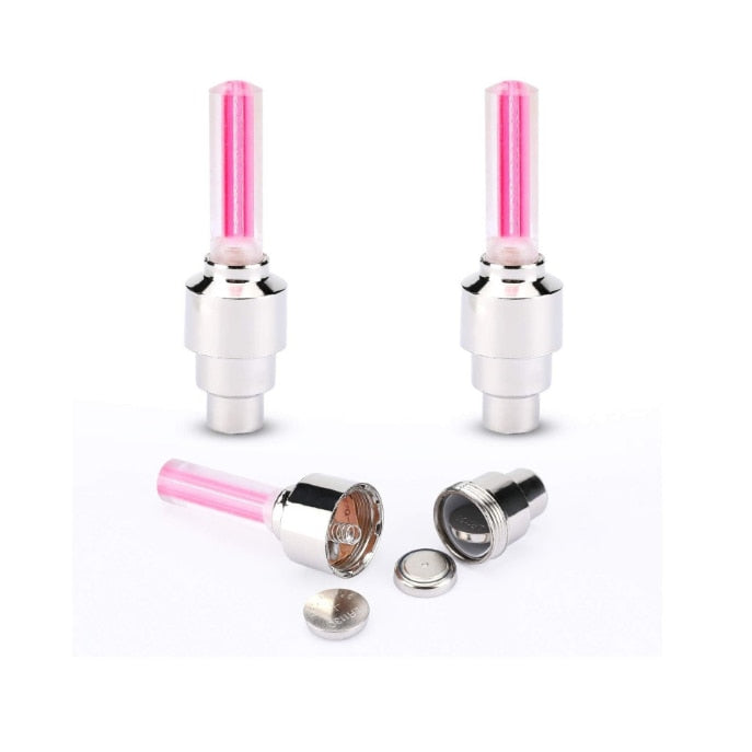 Capace pentru valve cu LED-uri idealSTORE, ofera impresia ca rotile sunt iluminate, un accesoriu ideal pentru biciclisti, contribuind la imbunatatirea sigurantei rutiere, Rosu