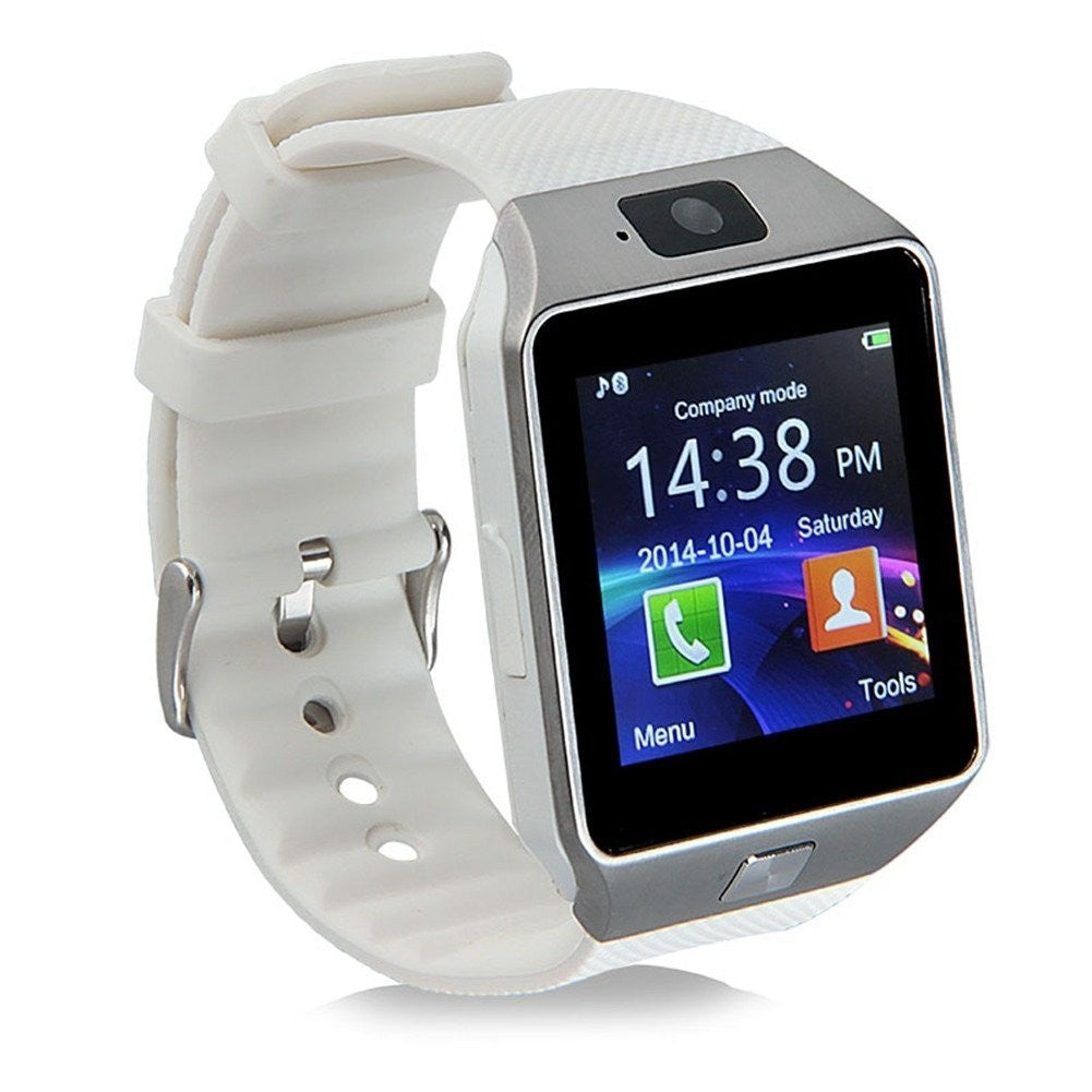 Ceas inteligent cu telefon smart watch cartela sim Eazy Case DZ09, Alb