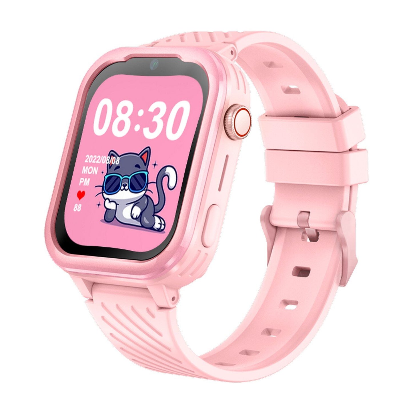 Ceas Smartwatch Kids idealSTORE, Localizare GPS si LBS, Ecran RETINA de 1.83 inch, Android, 4G LTE, Apel Video, Camera HD, Wi-Fi, Rezistent la apa IP67, SIM, Apel Video, Buton SOS, Monitorizare Spion, Culoare Roz