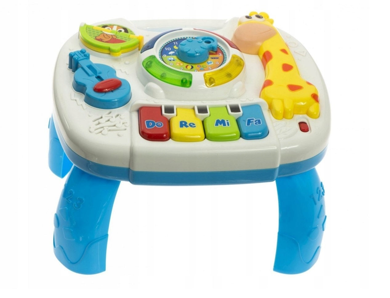 Jucarie interactiva Girafa Masuta cu activitati pentru bebelusi cu sunete si lumini Multicolor