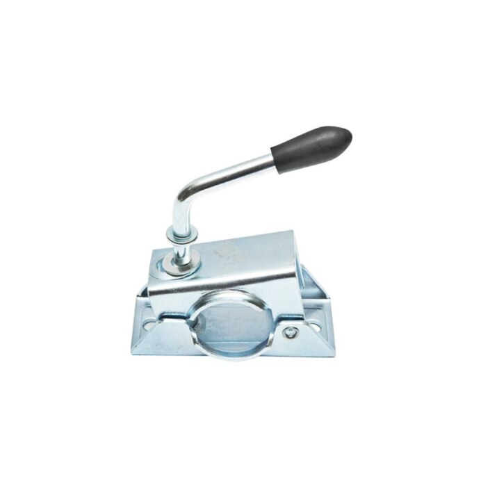 Clema remorca metalica idealSTORE pentru fixarea protapului, Fabricata din otel galvanizat, Asigura prindere stabila si sigura in timpul transportului, Usor de montat si integrat in structura de tractare, Mica