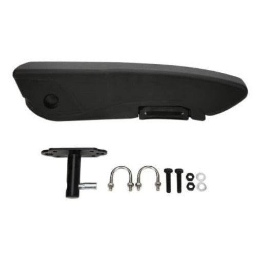 Cotiera auto idealSTORE Universala reglabila cu brat captusit si sistem rabatabil cu montaj lateral pe partea Stanga, Lungime brat 38cm, Design simplu si compatibil