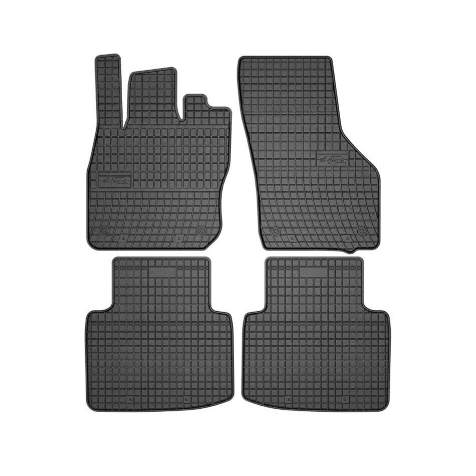 Covoare Cauciuc idealSTORE Compatibile Volkswagen Passat B9 Mild hybrid 2023->, Suprafata antiaderenta, Material Cauciucat Foarte Moale, Usor de Manevrat si Durabil