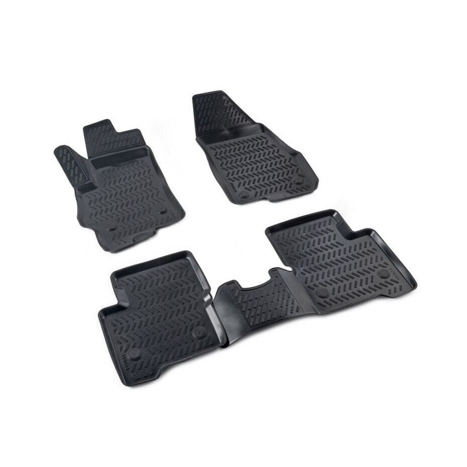 Covoare Cauciuc Tavita idealSTORE, Compatibile Toyota CH-R Hybrid 2024-> Clipsuri incluse pentru prinderea in podea, Margine 3-4 cm, Material Premium TP, Cauciucat Foarte Moale, Usor de Manevrat si Durabil, Fara Miros Urat