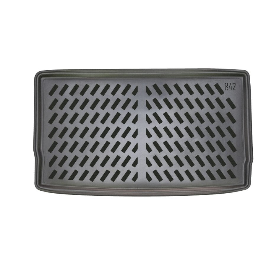 Covor Portbagaj Renault Zoe 2021->, Stil Tavita, Model Premium, cu Bordura Laterala 5 cm, Material Cauciucat, Fara Miros, Flexibil