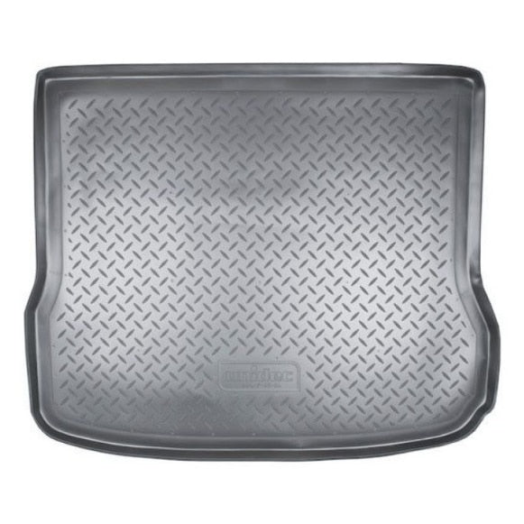 Covor Portbagaj Tavita idealSTORE, Compatibil Porsche Macan 2014-2024, Forma Tavita cu Bordura 4.5cm, Material fara Miros, Material Plastic Cauciucat, Flexibil, Usor de Manevrat, Durabil, Negru