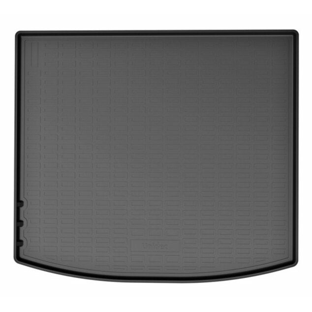 Covor Portbagaj Tavita idealSTORE, Compatibil Dacia Duster III 2024->, Forma Tavita cu Bordura 4.5cm, Material fara Miros, Material Plastic Cauciucat, Flexibil, Usor de Manevrat, Durabil, Negru