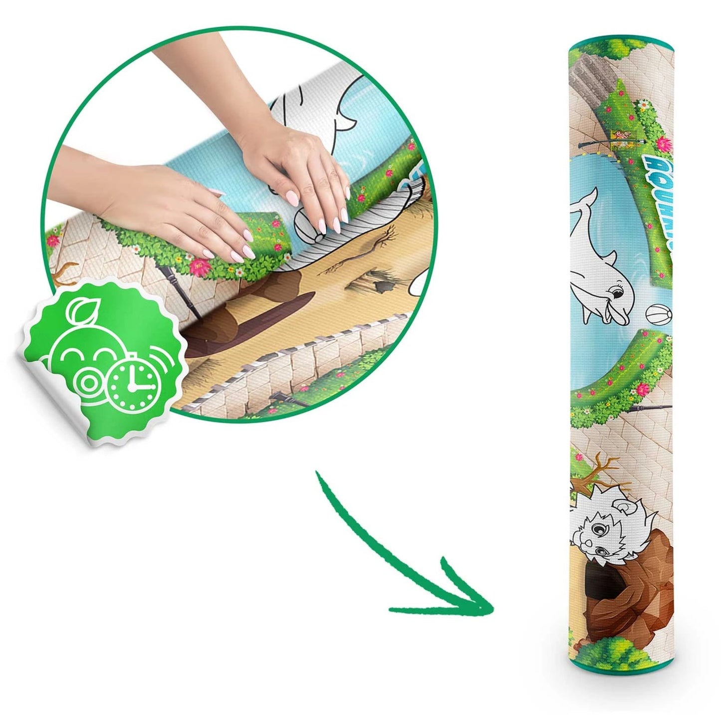 Covor joaca copii spuma termorezistent 120x90 Ideal Store First Steps