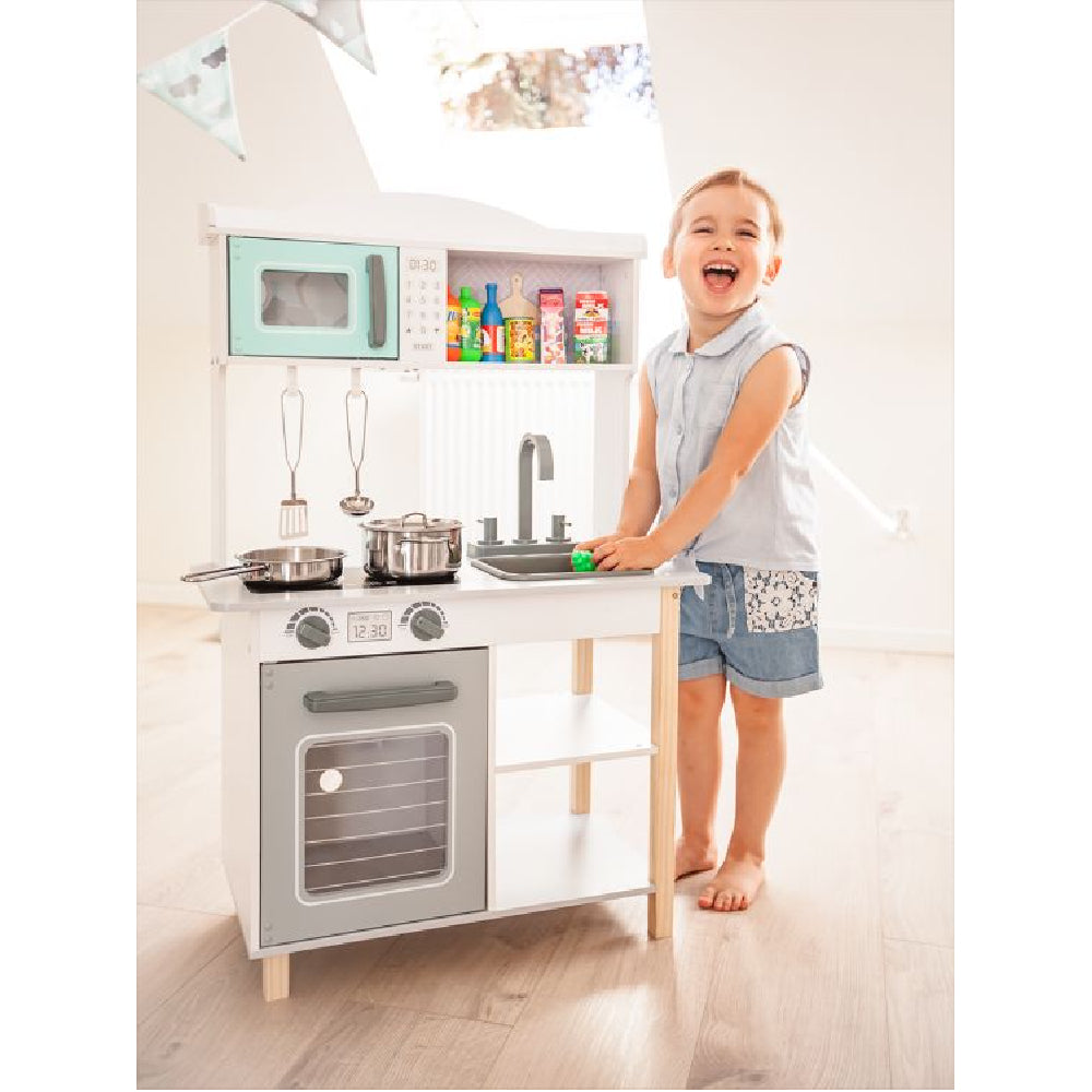 Bucatarie pentru Copii Bigshot CUB7256 din Lemn, Accesorii Incluse, 85x60x30 cm