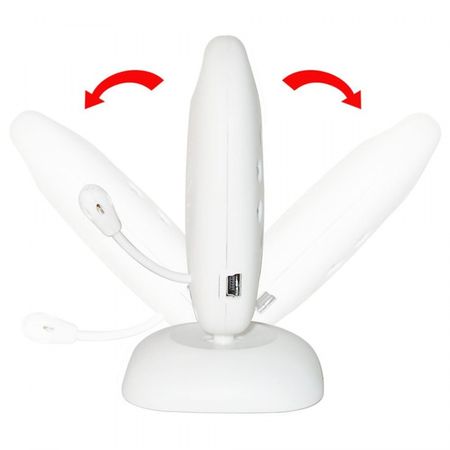 Sistem Baby Monitor cu monitorizare Audio-Video VB 601, Night Vision, Monitorizare Temperatura, Alarma si Functie Push to Talk + Jucarie de dentitie Cadou