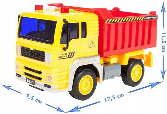 Camion DDEshop Interactiv Fantastic cu Basculare, Baterii 3x AG13 inclus, 24 x 11.5 x 11.5 cm, Multicolor