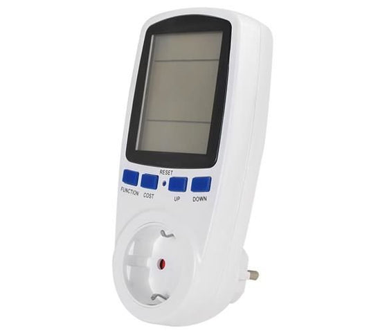 Priza cu Contor Afisaj Digital de Energie wattmetru,220-240V, 50-60Hz, Alb