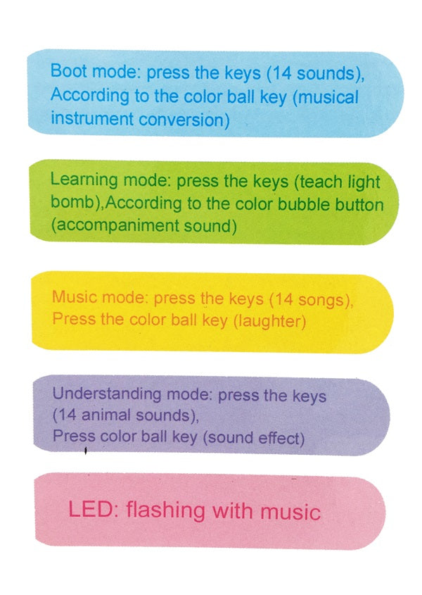 Orga Electronica Multifunctionala Animal Pino, roz