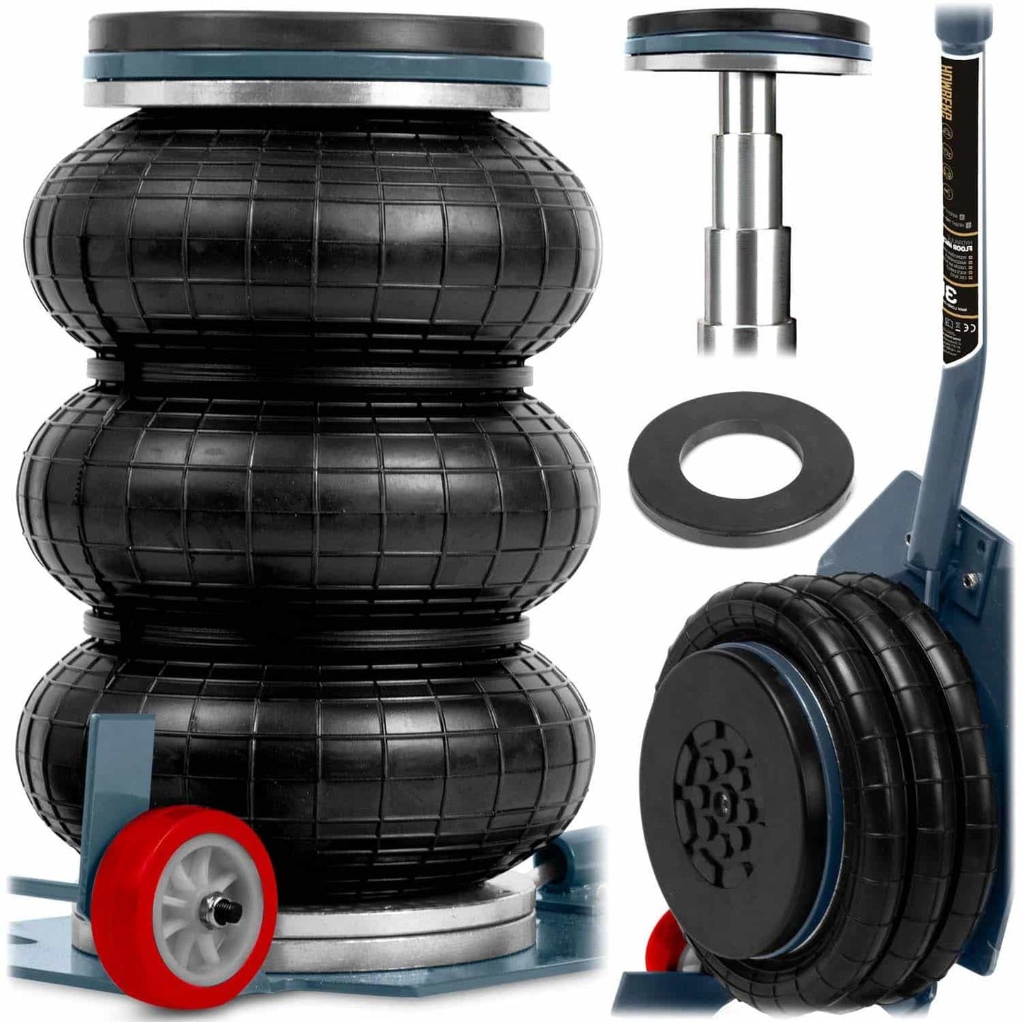 Elevator Pneumatic Auto idealSTORE, Capacitate Ridicare 3.5T, Interval Ridicare 15-40CM, Actuator Telescopic, Constructie Ranforsata cu Fibre, Supapa de Siguranta, Design Ergonomic, Usor de Manevrat, Tehnologie Moderna