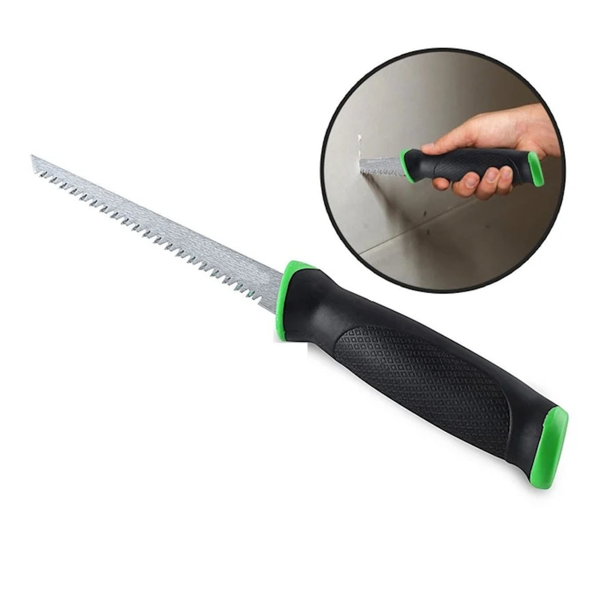 Fierastrau pentru Gips Carton idealSTORE, Lungine Panza 150 mm, din Otel, Maner acoperit cu Cauciuc