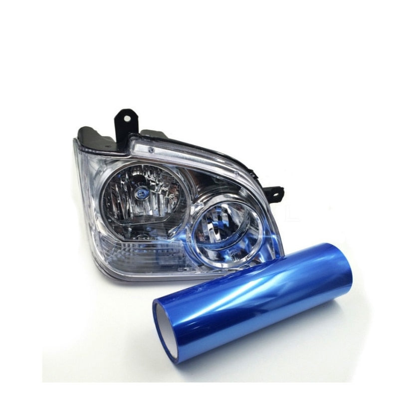 Folie Albastra Protectie Faruri si Stopuri Dimensiuni 0.6 m x 10m, Protejeaza Impotriva Zgarieturilor, Substantelor Chimice, Radiatiile UV, Conditiile Meteorologice Extreme, Reduce Riscul de Ingalbenire si Crapare