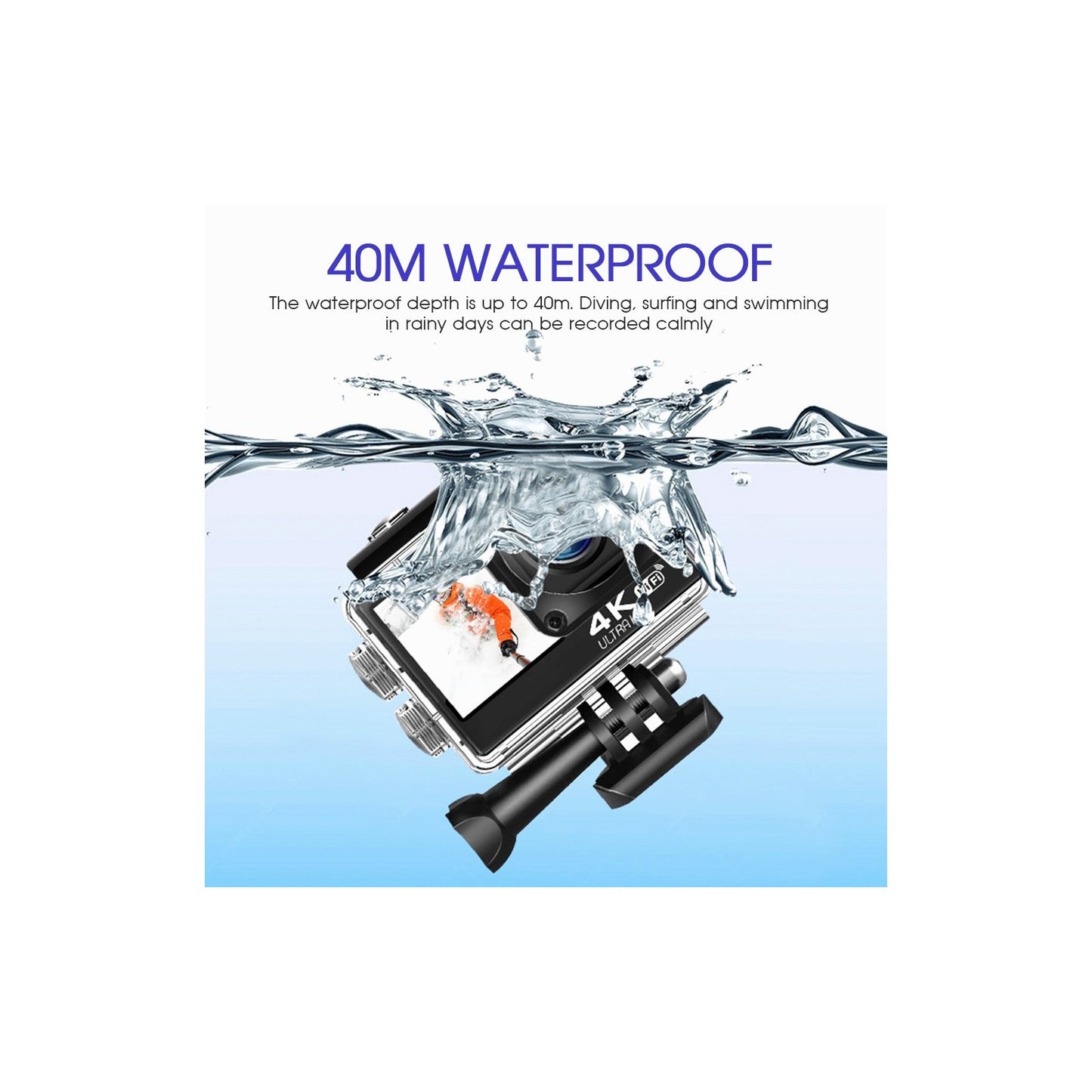 Camera de actiune Supersonic idealSTORE 4K Ultra HD WiFi Touch ecran dublu, Microfon