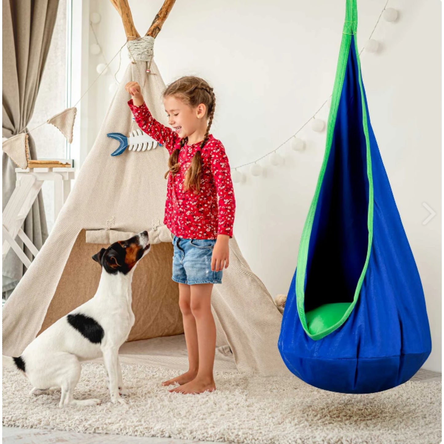 Hamac copii tip cocon The Raven’s Nest IdealStore 140x55 cm