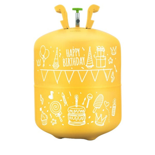 Set butelie heliu pentru baloane IdealStore Ballon Time 0.42 m3 cu reductor si 50 baloane colorate