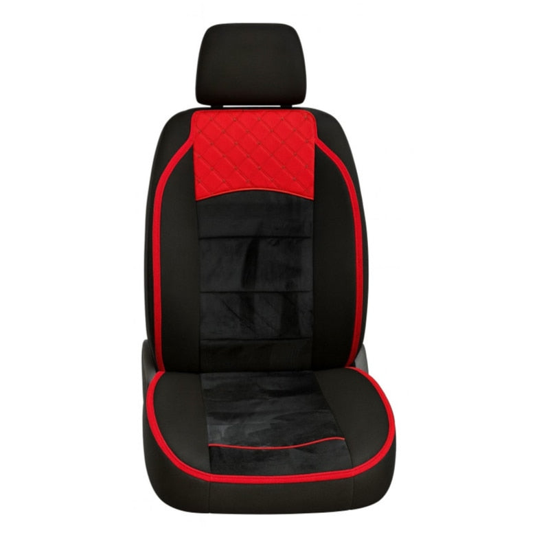 Huse auto ideal STORE Premium 1+1, textil gros si piele EKO, rosu, 120x50cm