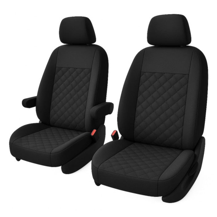 Huse auto universale ideal STORE, set 9 piese, material textil rezistent, bancheta spate fractionata, negru