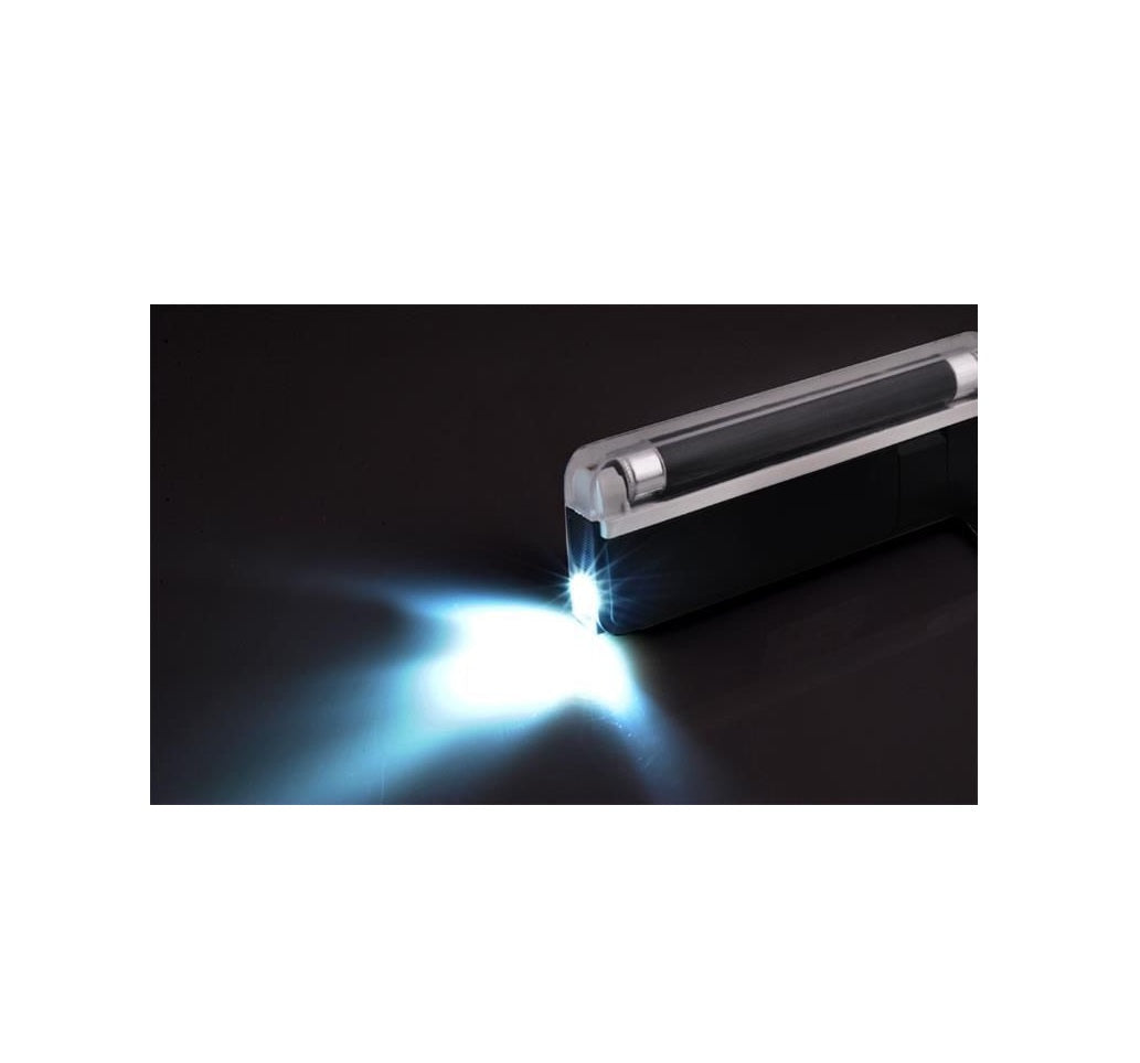 Tester Wireless de bancnote UV 4W IDL cu LED si Lampa Fluorescenta Ultravioleta pentru testarea autenticitatii bancontelor si documentelor, Functionalitate pe baterii