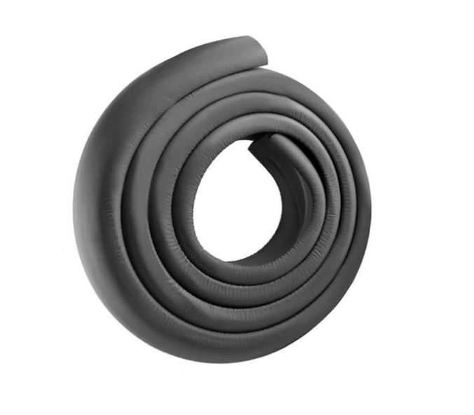 Banda Protectie Colturi si Margini Mobila pentru Copii, idealSTORE Lungime 2m, Grosime 11mm, Latime 3cm, Lungime banda adeziva 4,1m, Siguranta copii, Spuma alba, impermeabila si flexibila, Culoare Negru