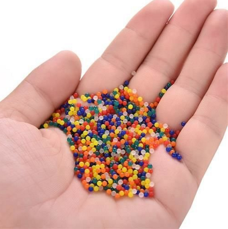 Bile Multicolore din Hidrogel idealSTORE, Include o Multime de bile Colorare, Expandabile in Apa, Biodegradabile, 3-15mm, 5g Utilizari Multiple
