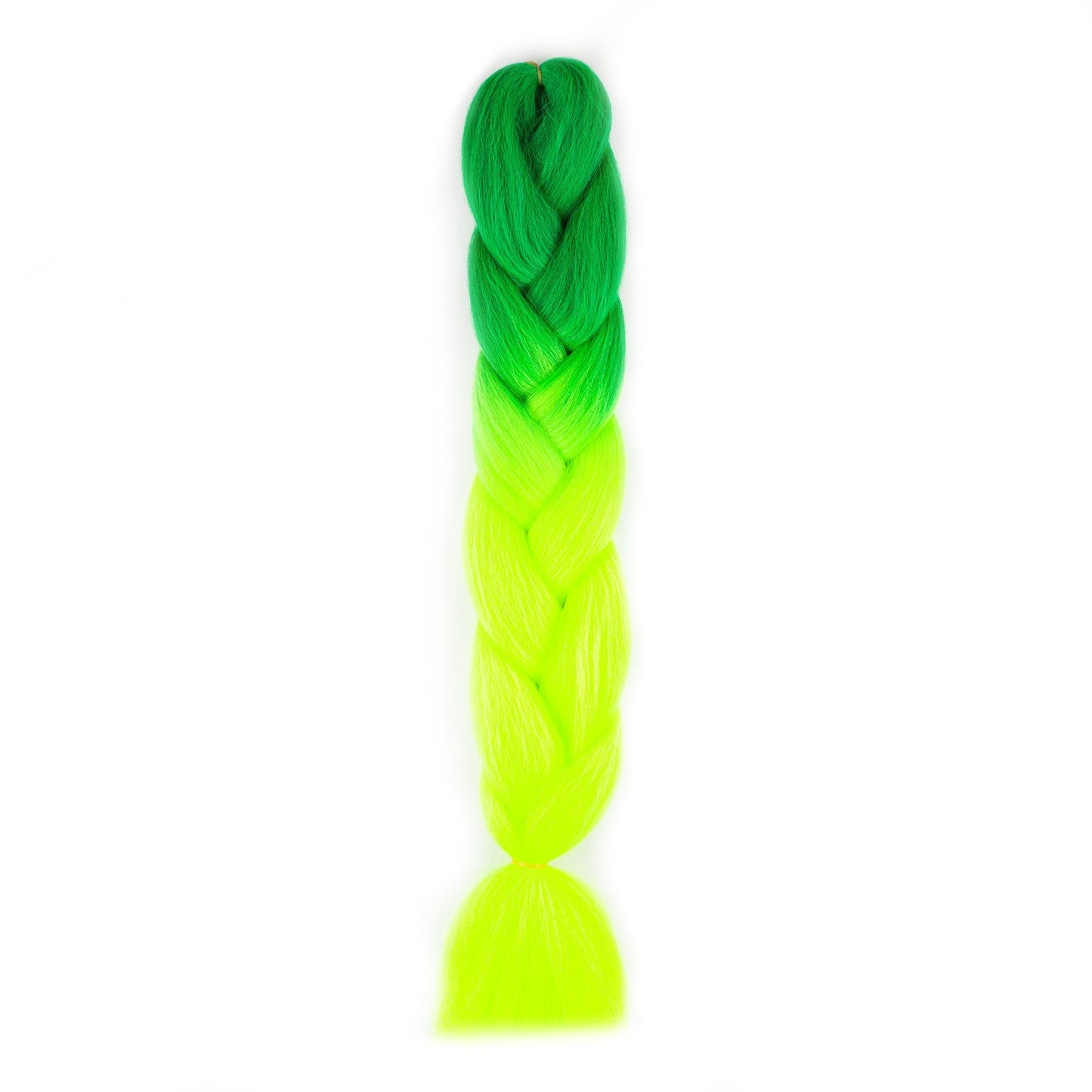 Extensie par sintetic Ombre Green IdealStore pentru impletituiri sau cozi, Lungime 60 cm, Greutate 100g, Rezistenta la radiatiile UV si temperaturile ridicate, Se pot coafa cu placa, ondulatorul sau peria