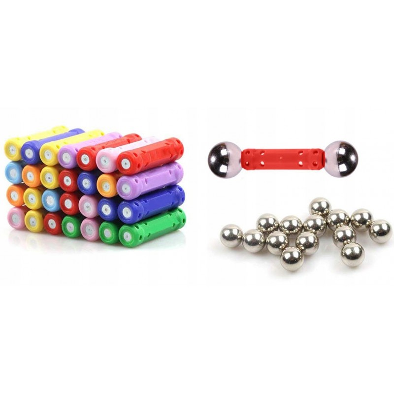 Set inteligent de Constructie MAGNETIC KIDS IdealStore, Educativ si Creativ, 328 de elemente, Dezvolta Gandirea Creativa dar si Abilitatile Mortice ale Copiilor