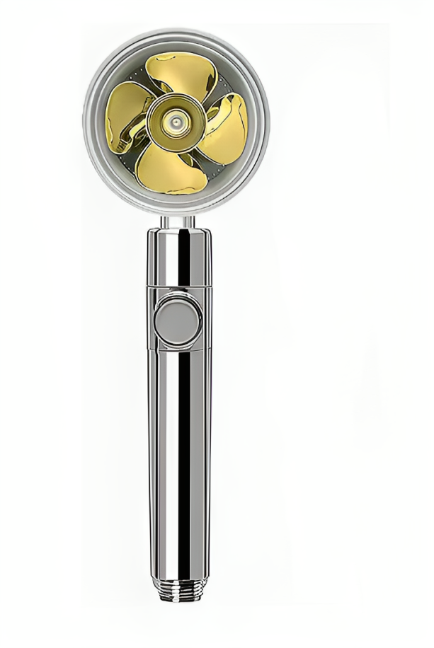 Cap de Dus Turbo Rotativ cu elice idealSTORE, Comutator ON/OFF, G1/2, Ajuta la filtrarea apei, Materia ABS, Include o duza rotativa 360, Simplu de utilizat