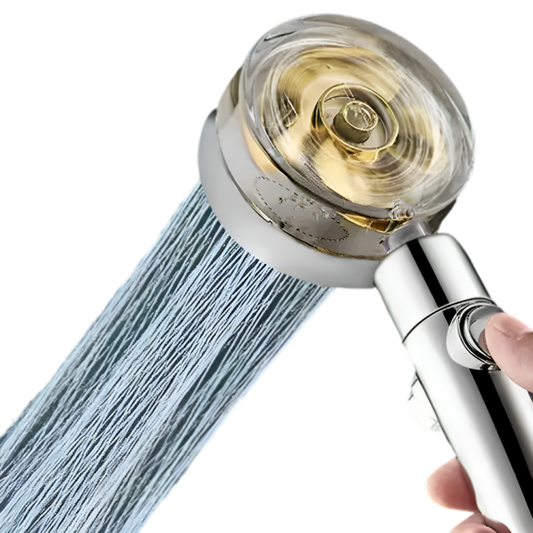 Cap de Dus Turbo Rotativ cu elice idealSTORE, Comutator ON/OFF, G1/2, Ajuta la filtrarea apei, Materia ABS, Include o duza rotativa 360, Simplu de utilizat