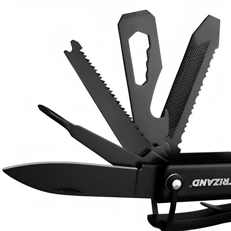 Unelta Profesionala Multifunctionala idealSTORE, Include 17 instrumente diferite, Topor, Cleste, Ciocan, Cutit, Surubelnita, Deschizator de Sticle, Ferastrau, Racleta pentru Peste, Husa de Protectie, Carlig pentru atasare la Curea sau Rucsac