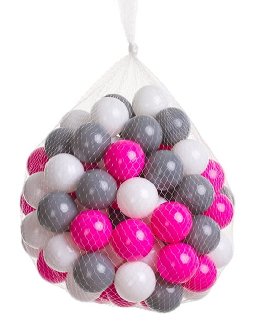 Set de joaca 100 bile colorate idealSTORE, Diametru bila 6 cm, Material moale si durabil, Nontoxic Ideal pentru piscine, parcuri de joaca si corturi