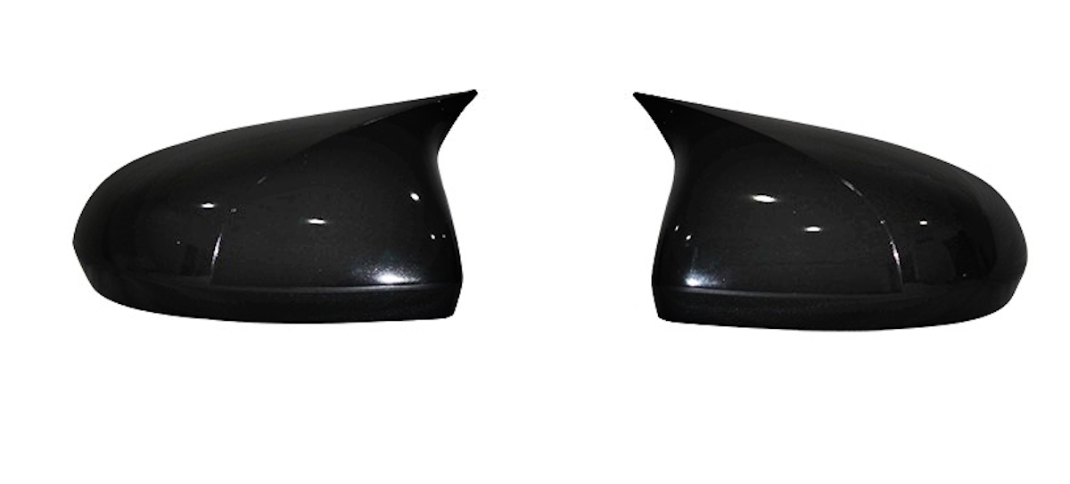 Set 2 Capace Oglinzi tip BATMAN idealSTORE pentru Renault Captur 2020->, culoare Piano Black - Negru Lucios, Montaj Usor, Rezistent UV, Material Premium