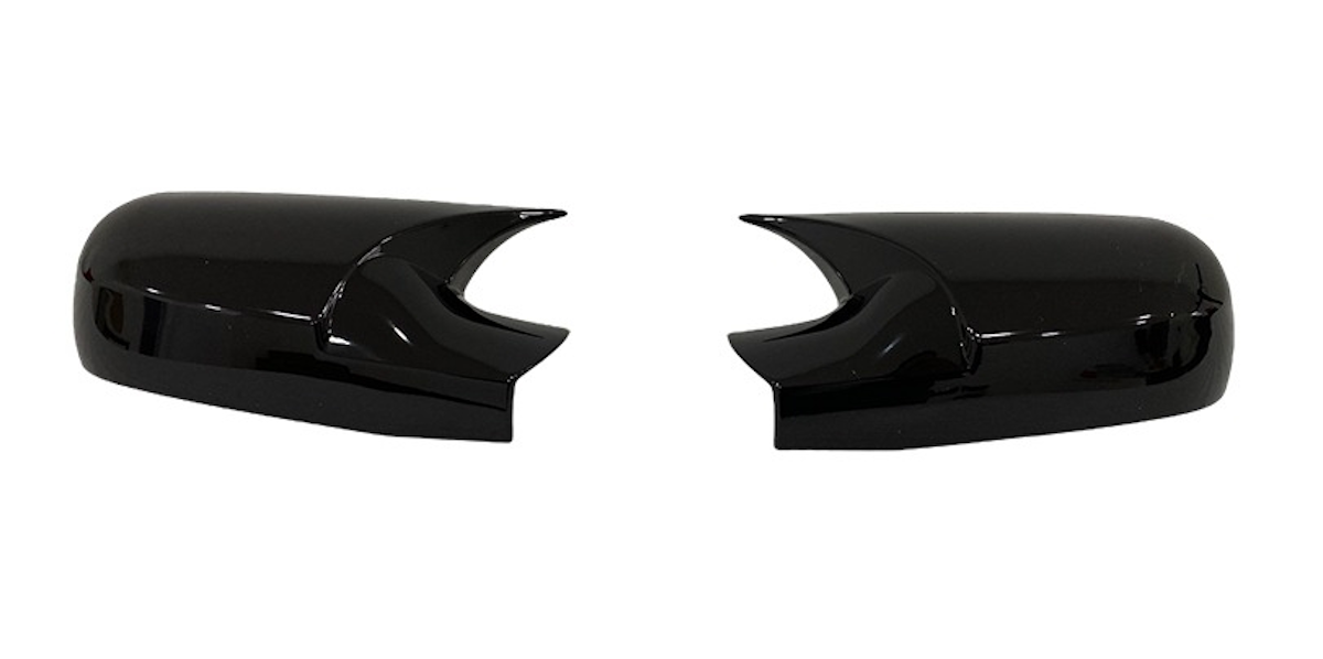 Set 2 Capace Oglinzi tip BATMAN idealSTORE pentru Renault Scenic II 2004-2009, culoare Piano Black - Negru Lucios, Montaj Usor, Rezistent UV, Material Premium